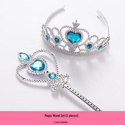 Children's Princess Crown and Magic Wand Set - Sweet Headband Accessories for Girls