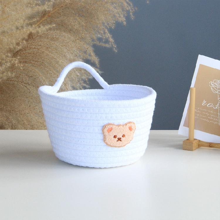 Small Woven Storage Baskets with Handles Basket for Kids Home Decor Toy Basket