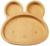 Alphax Children's Plate, Wood Grain, 20 X 22 X 2 Cm, Beech, Rabbit Design, 905059