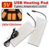 5V USB Heating Pad 24x12cm Electric Heater Pad Winter Warm Carpet Carbon Fiber Heating Film Hand Warmer For Neck Pillow Heating