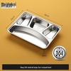 304 Stainless Steel Divided Lunch Tray