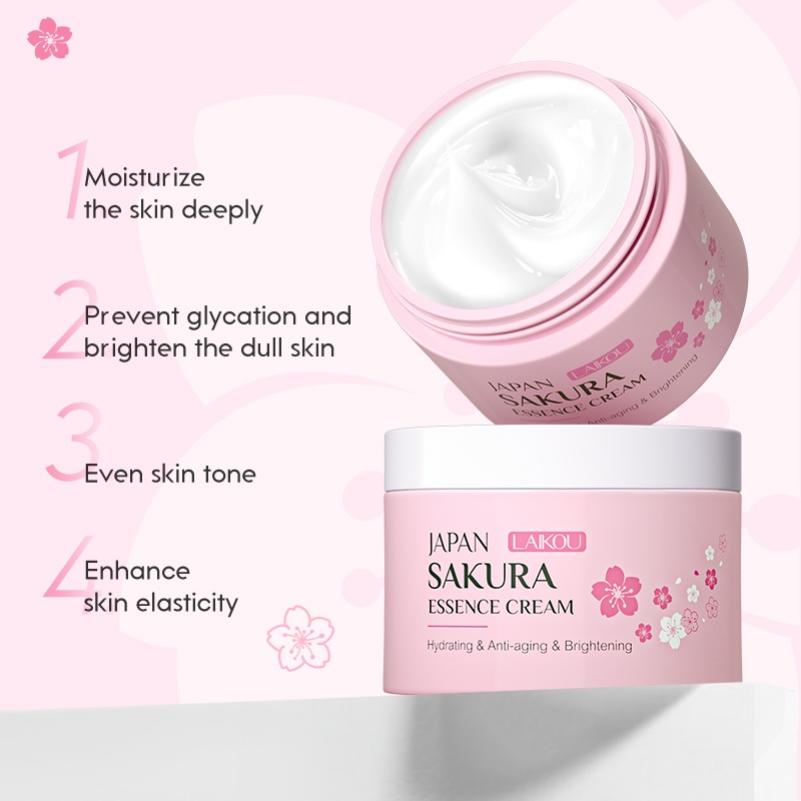 LAIKOU Japan Sakura Essence Cream Brightening Anti-aging Skin Rejuvenating Moisturizer (25g)