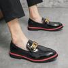 Fashion 2025 Patent Leather Mens Designer Big Chain Oxfords Casual Classic Comfortable Footwear Dress Shoes Large Size 48 Flats Sneakers
