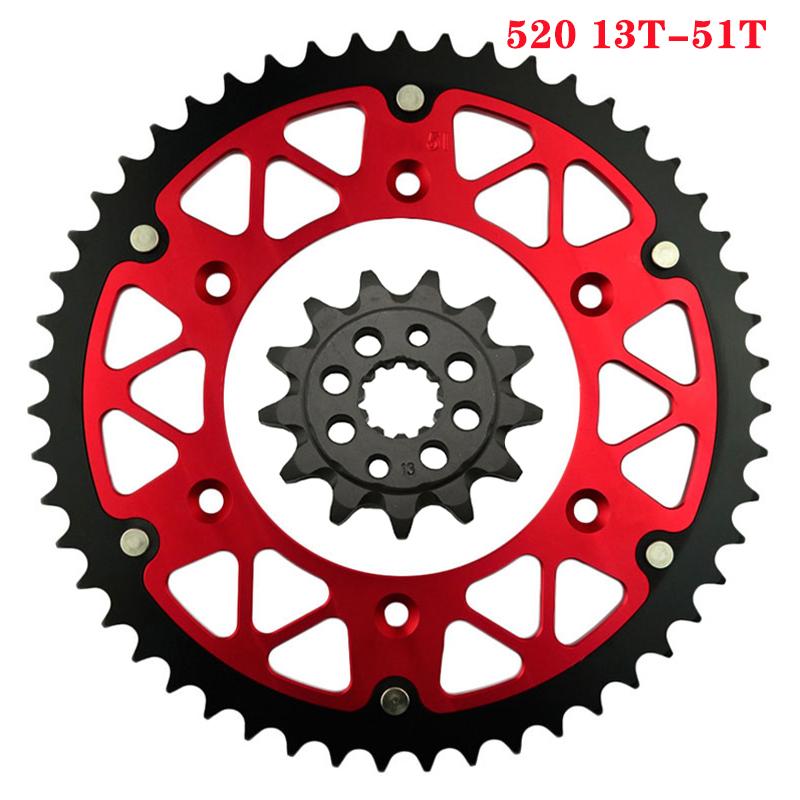 520 13T 45T 46T 47T 48T 49T 51T 52T Motorcycle Front & Rear Sprocket For HONDA XR250R XR 250 R 1996-2005