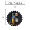 Metall-Flaschenverschlüsse Wandtafel - 14X14 Zoll – Seit-1810-Bier | Metall-Wandbehang Flaschenkappe für Heim-, Bauernhaus-, Bar- & Café-Dekoration