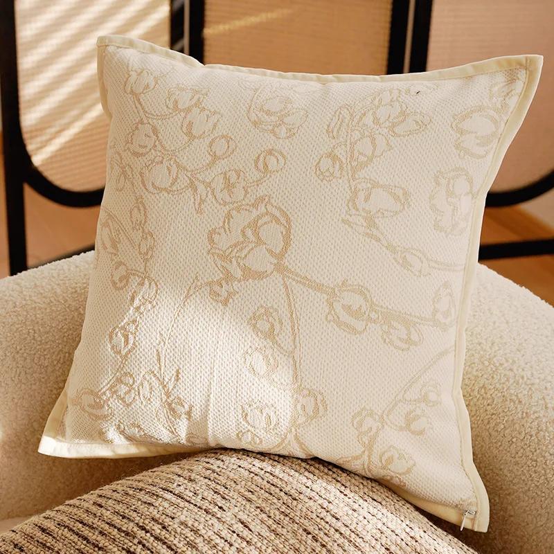 11X11/11X11CM Cream Brown Throw Pillow Cover Luxury Nordic Stamping Waist Cushion Cover Decor Home Decorative Pillowcase 1116