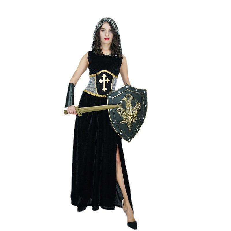 Adult women's Halloween Crusader cosplay costume European Joan of Arc stage performance distribution