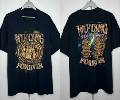 Vintage 1997 Wu-Tang Clan Forever Tour T-Shirt Hip Hop Rap Rock Band Tee S-5XL