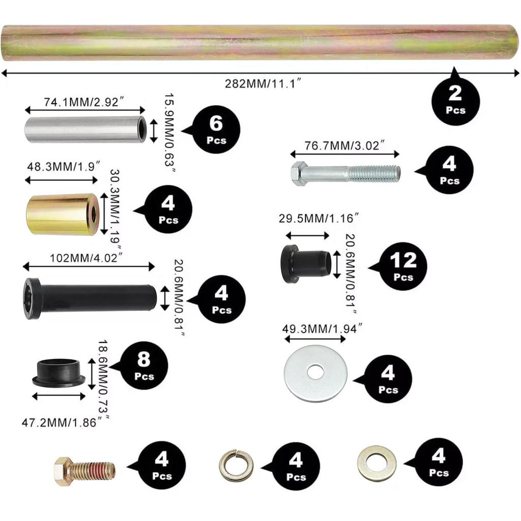 OE:5020826 Rear Left & Right Shafts Kit Multi-Purpose Rear Suspension Bump Stops Kit for Polaris Sportsman 400 450 600 700