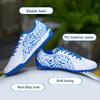 Li Ning Kids MG Stud Mid-Range Short Grass Training Shock Absorption Low-Top Basketball Shoes Kids Basketball Shoes Blue-and-White-Porcelain YSFT014-2
