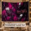 Floral Garden (559) Theme Personalized Tapestry Custom Name Text Wall Hanging Tapestry Home Background Decoration