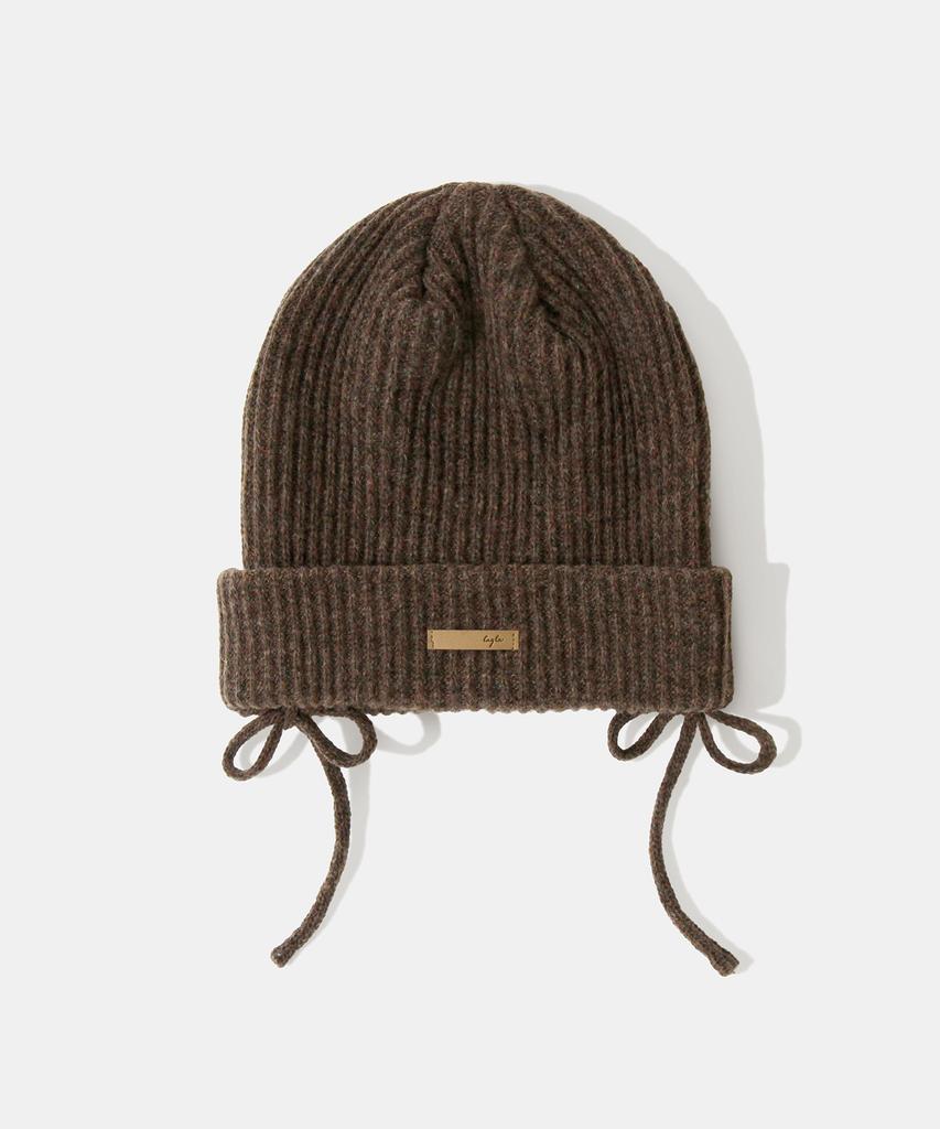DIAMOND LAYLA Baby Alpaca&Ramswool Comfort String Beanie B1 Roasted Chestnut Brown