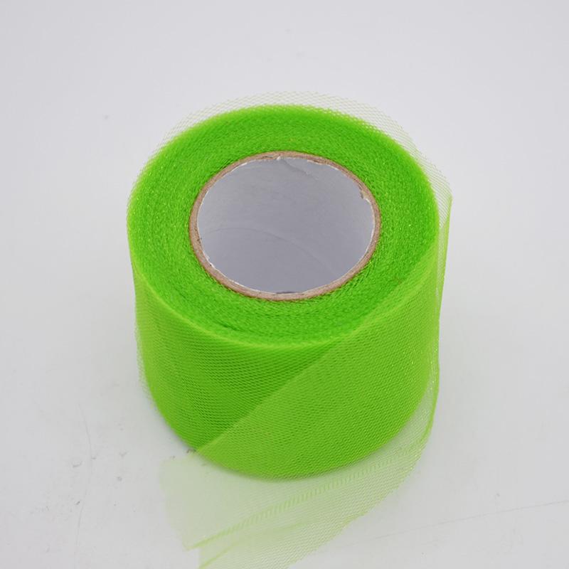 22m/lot 2" 5cm Shiny Tulle Roll Spool Fabric Tutu Skirt Chair Sash Bow Table Runner  Wedding Baby Shower Party Decorations