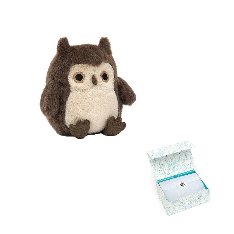 JELLYCAT Bird Series Brown Owl Cute Doll Plush Doll 11cm Height