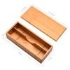 Bamboo Fiber Divided Cutlery Storage Box with Lid