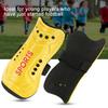 A Pair Child Football Shin Pads Training Leg Guards Safety Protector Adjustable Strap (Yellow)