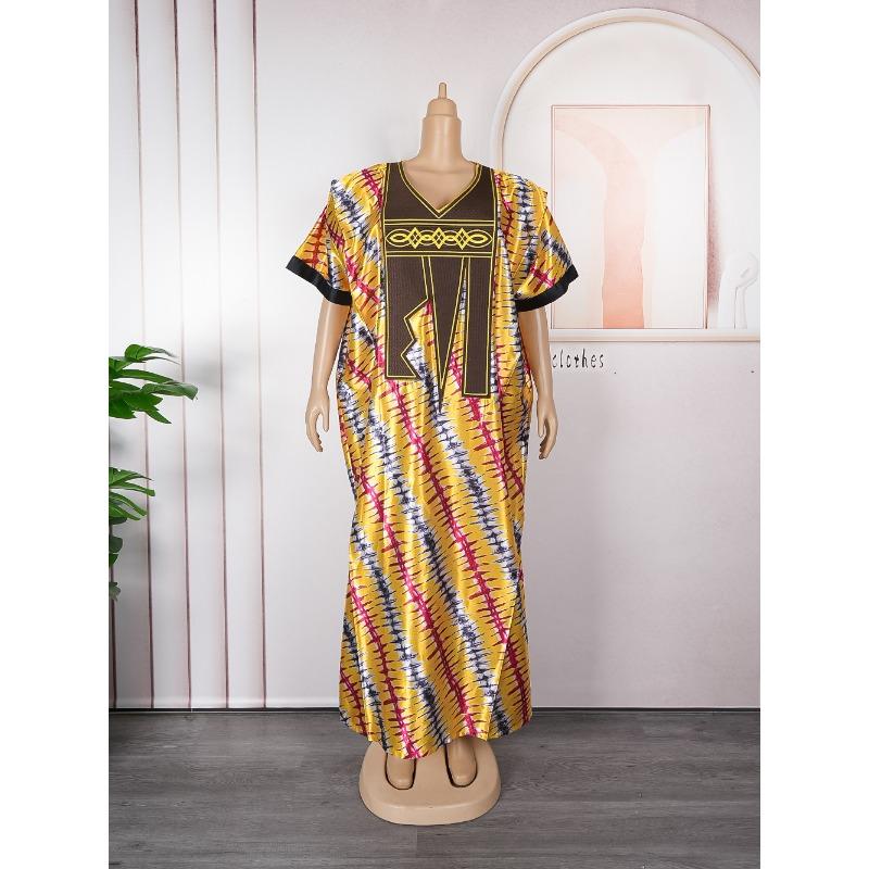 Plus Size Women's New Fashion Print Maxi Dress