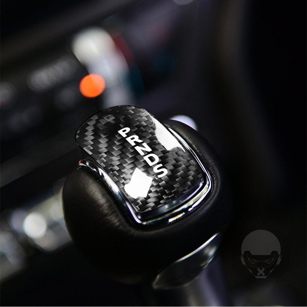 Car Real Carbon Fiber Gear Shift Knob Cover Trim For Ford Mustang 2014-2017 2018