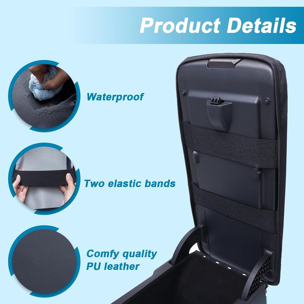 TOPTALL 2025 2026 Camry Center Console Cover Compatible With 2025 2026 Toyota Camry (LE/SE/XLE/XSE) Accessory, PU Leather Armrest Box Lid Protector