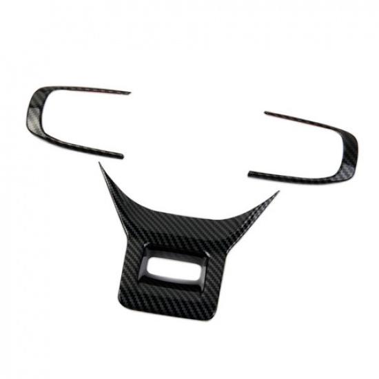 Carbon Fiber Style Interior Steering Wheel Cover Trim for KIA K5 -2024