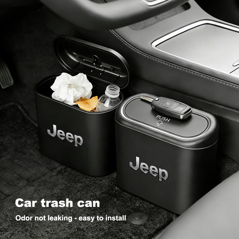 Car Garbage Bin Storage Box Auto Interior Supplies For Jeep Renegade Wagoneer Avenger Recon Wrangler JK Gladiator Compass Grand AKN1