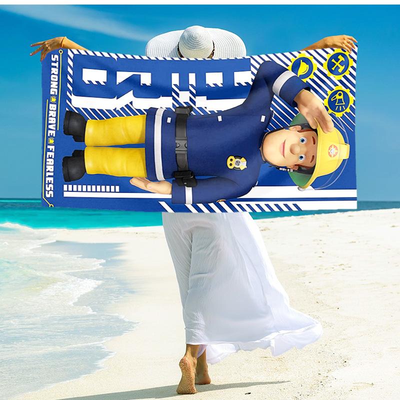 1pc Fireman Sams Seasonal Adventures beach towel,quick drying absorbent beach towel,outdoor sports swimming beach towel,Soft and comfortable Y72839