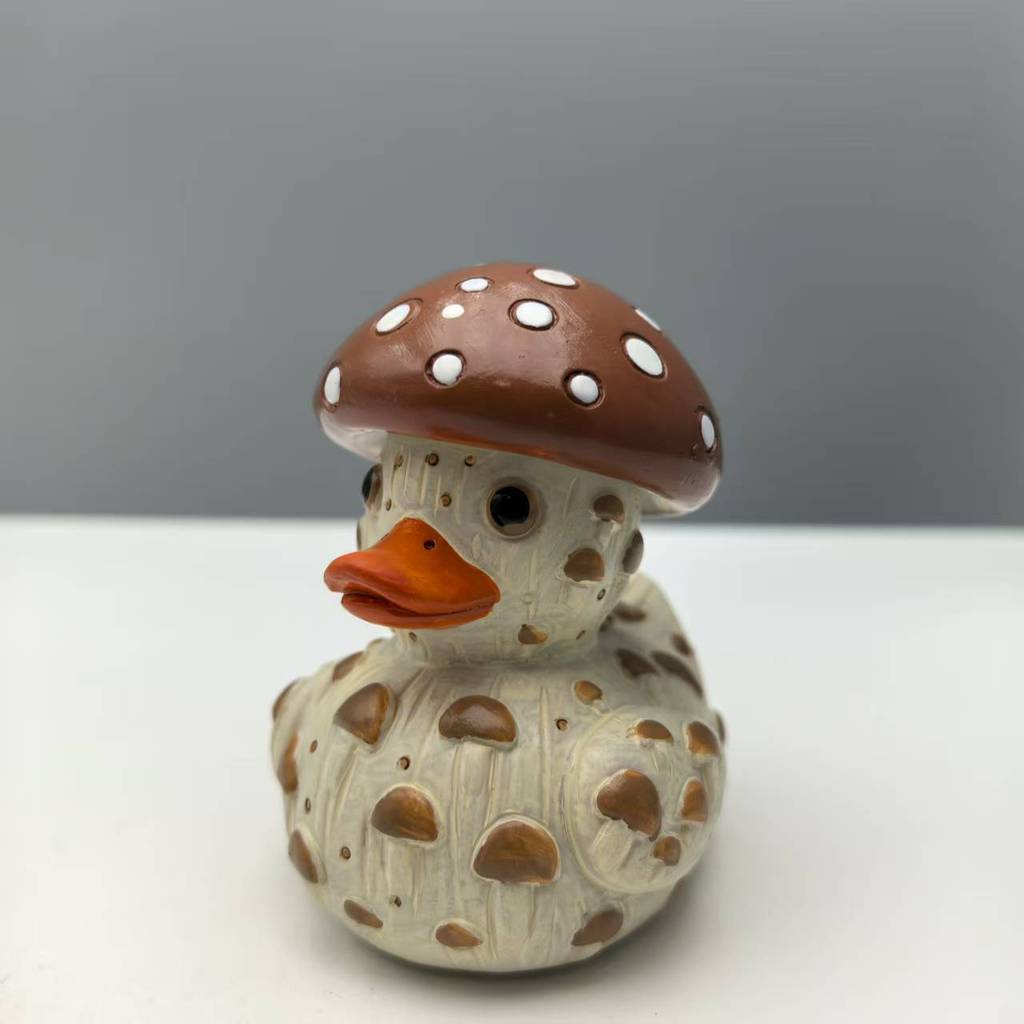 

Whimsical Vegetable Duck Resin Sculpture For Home Decor And Collectors Mushroom