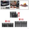2pcs Reusable PTFE Coated BBQ Mesh Grilling Pouches Grill Bag with Silicone Brush Baking