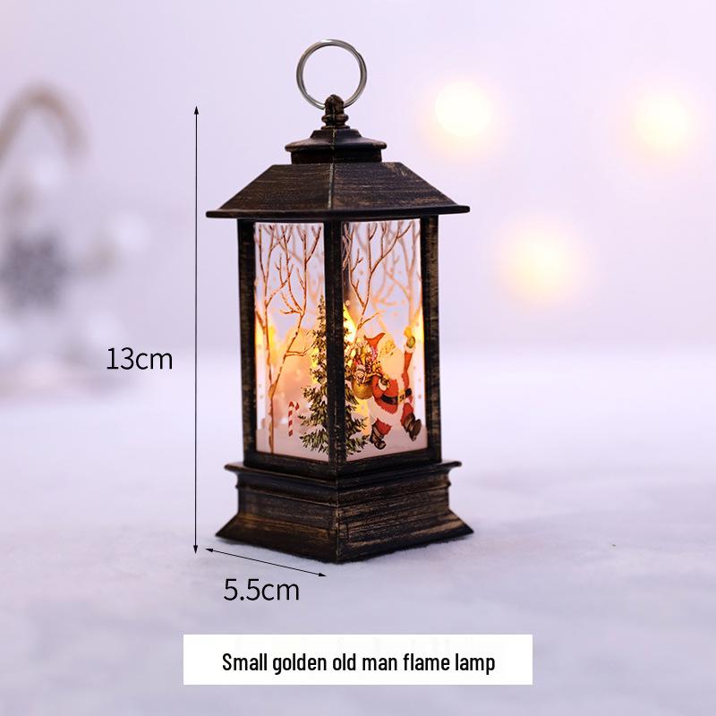 Christmas LED Flame Mini Oil Lamp - Handheld Lantern for Bar, Restaurant, or Home Decor