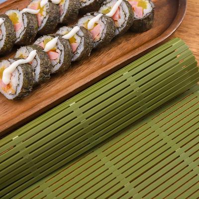 Yosun ve Pilavlı Sushi Rulo Matı için Yeşil Japon Tarzı Plastik