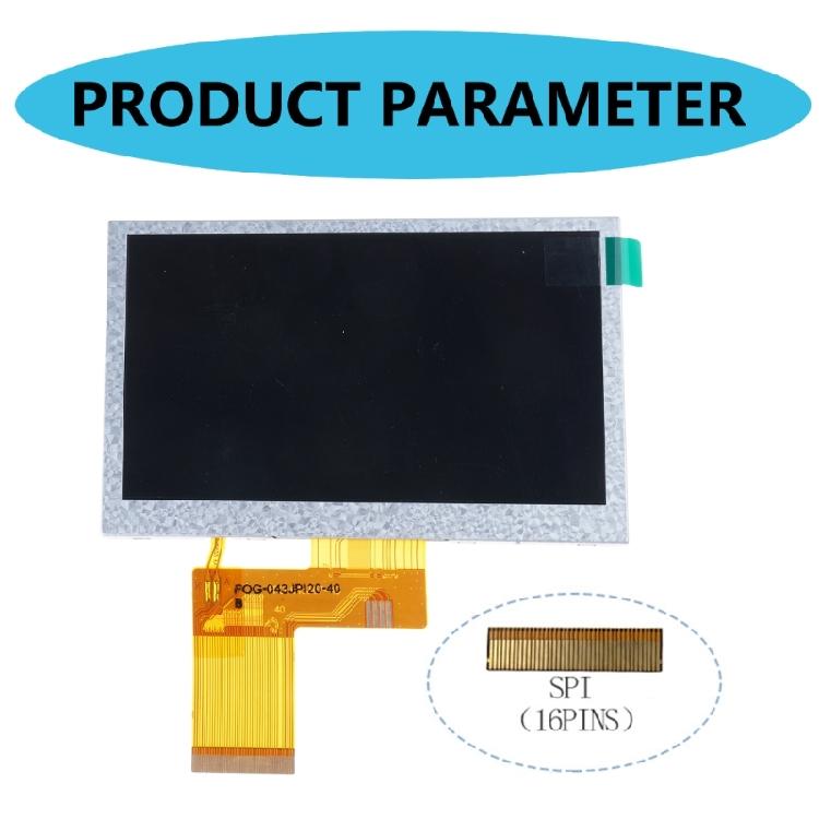 4.3inch TFT LCD Screen Display 480x272 Resolution LCD Monitors Replacement for Outdoor Detection Fish Anchors Accessories