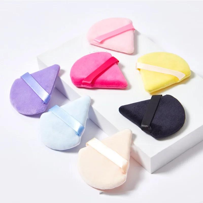 Puff Triangle For Powder Compact Face Powder Puff Sponge Reusable Velvet Make Up Sponges Blender Daily Make-Up Tool For Women