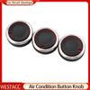 3Pcs/Set Aluminum Alloy Car Air Conditioning Knob AC Heater Button Switch Knobs for Nissan Qashqai X-Trail T32