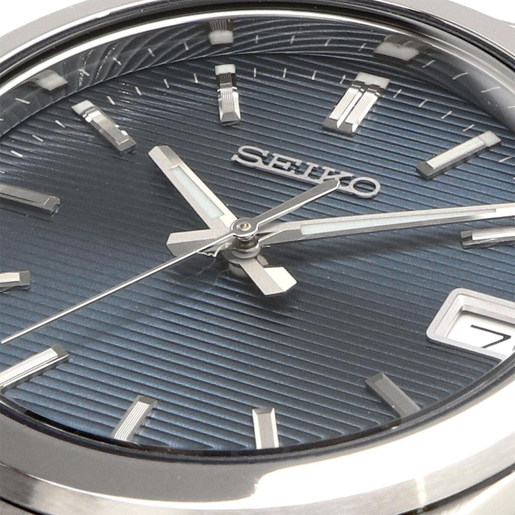SEIKO Sapphire 100M Water Simple Watch, Quartz, Crystal, Resistant, Design, Women's, Gray-Blue, SUR575P1