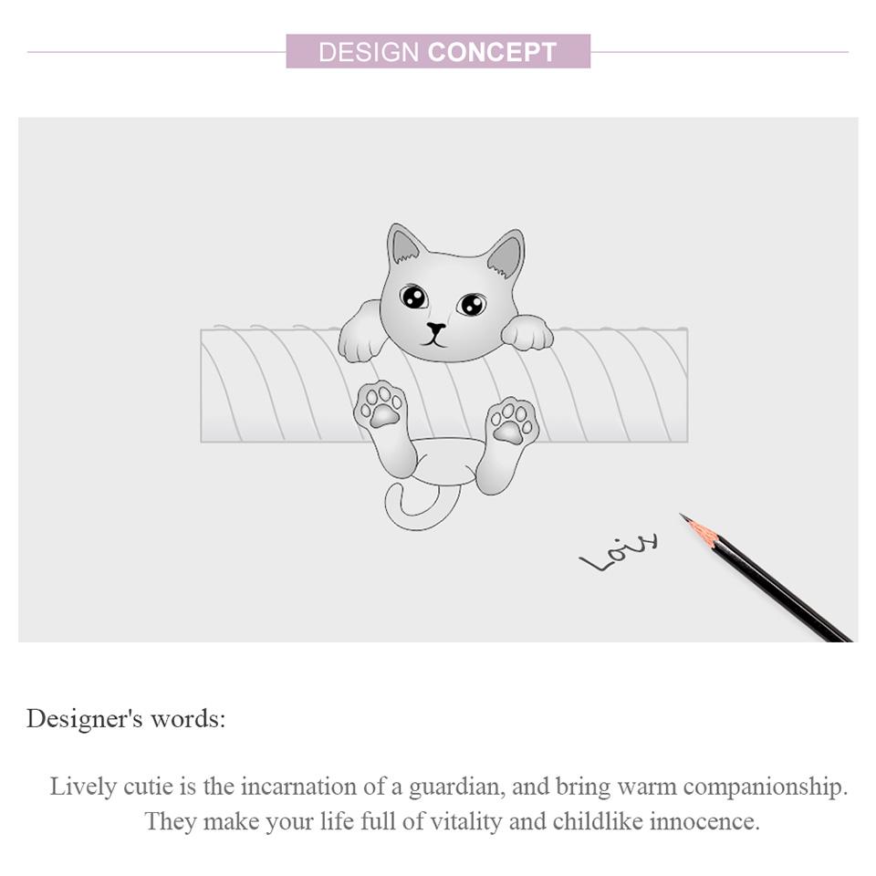 WOSTU Jewelry Fit Original CAT Charms Bracelet Authentic 925 Sterling Silver Bead Fit Bracelet