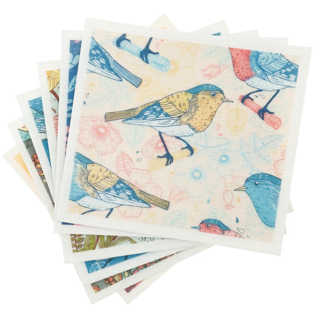 Kitchen Cleaning Cloths Dish Towels Cellulose Cotton Cleaning Cloths Absorbent Swedish Rags Soft Reusable Wet Dry Dishcloths