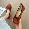 303-11 Retro Evening Wind Gentle with Skirt Single Shoes Women's 2025 New Folded Shallow Grandma Shoes Maternity Shoes