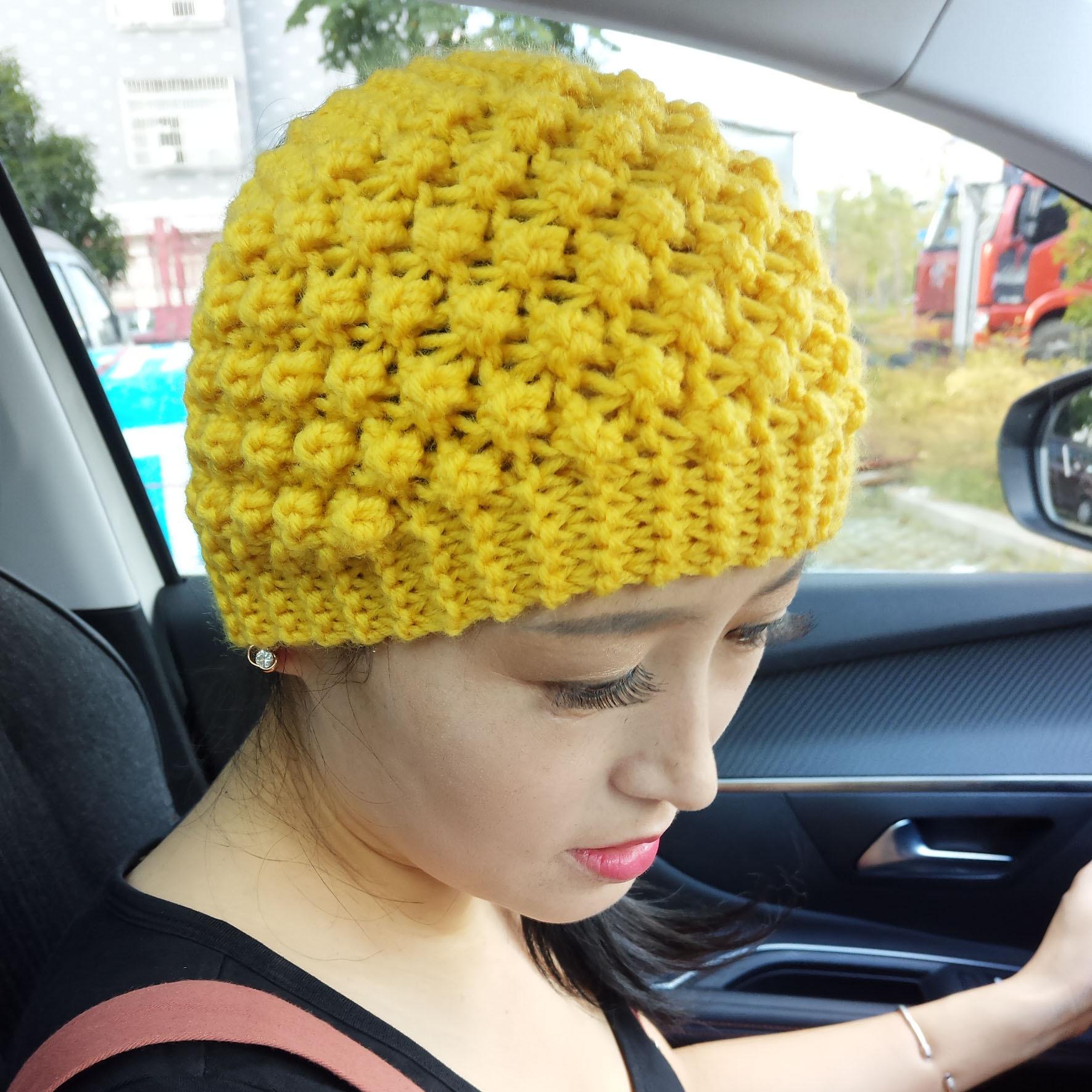 

Women s Autumn/Winter Korean Knitted Wide-Brim Headband: Warm Wool Headgear with Flower for Hair & Head Protection