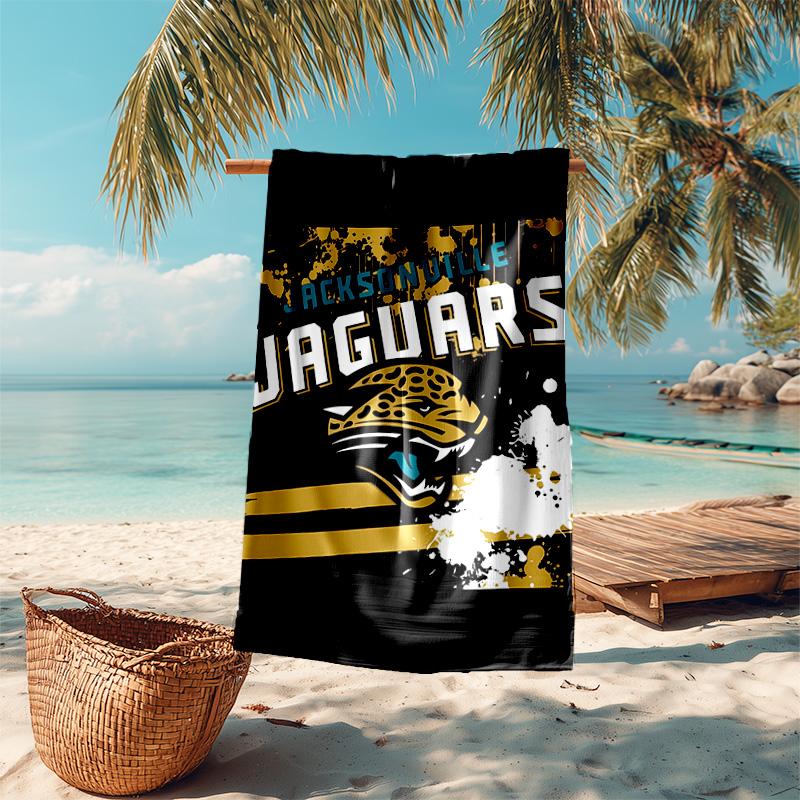 Proof Beach Towel with Jacksonville Jaguars Logo Pattern - Soft,absorbent,quick-drying,machine Washable - Perfect for Swimming,camping,bathing