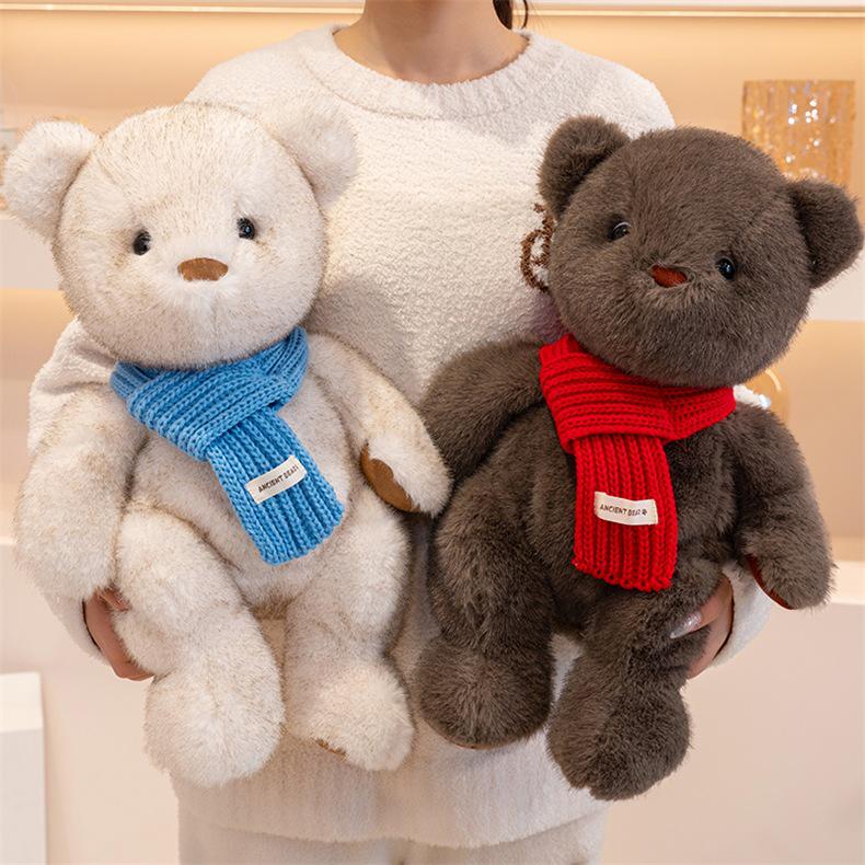 Plush Scarf Teddy Bear - Sleep Companion Doll & Children's Birthday Gift