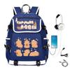 Kapibara Schoolbag Large Capacity Cute Junior High School Students Durable Lightweight Backpack Men and Women