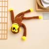 Interactive Monkey Plush for Dogs Cats Soft Bite-Resistant Chew Toy with Sound Pet Anxiety Relief Toy for Teeth Cleaning And Teething