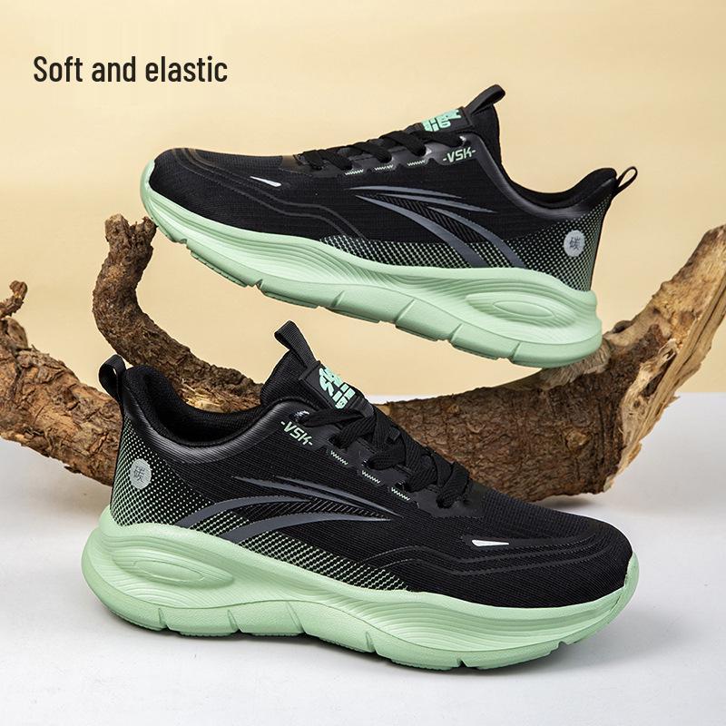 Męskie Wodoodporne Oddychające Sneakersy z Siateczki w Dużych Rozmiarach - Lekkie i Amortyzujące Wstrząsy Buty do Biegania Casual z Miękką Podeszwą.