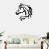 1pc Horse Head Metal Wall Art Home 2D Silhouette Wall Decoration Iron Art Silhouette Wall Sticker Wall decor metal wall hanging