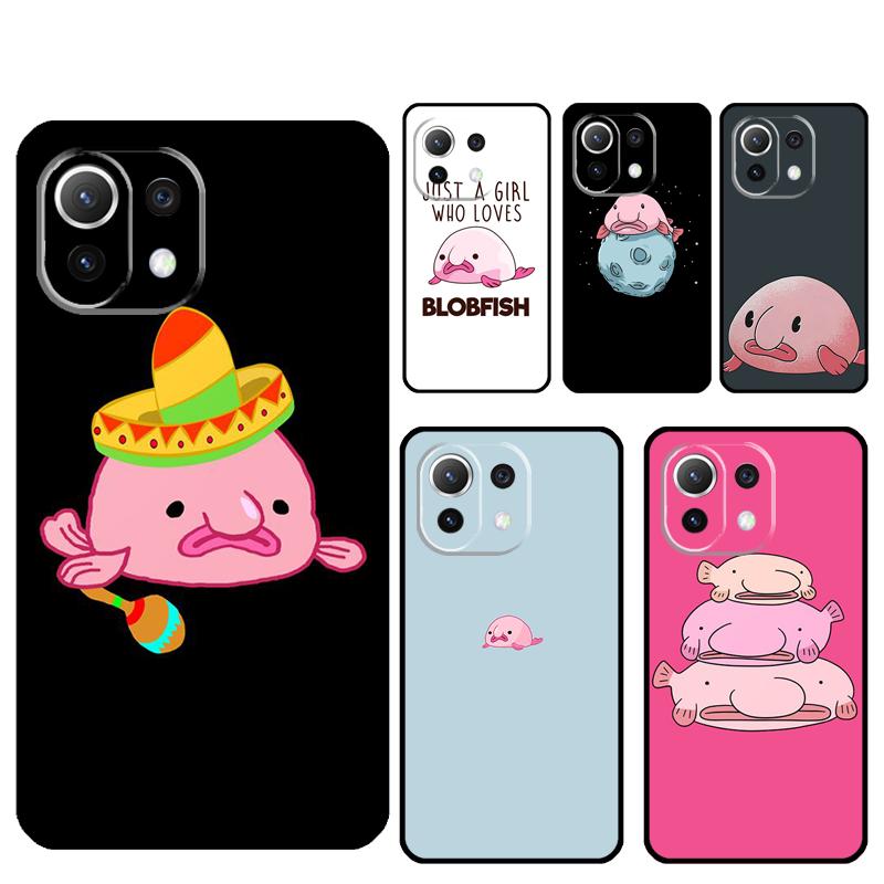 Cartoon Blobfish Cover For Xiaomi 14T Pro 11T 12T 13T 13 14 15 Ultra POCO X6 X7 Pro X3 X5 F5 F6 M6 Pro Case