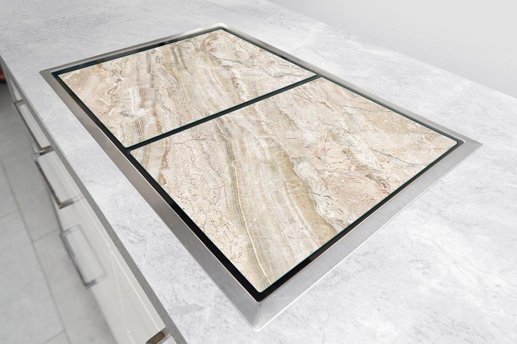 SZKLANA PŁYTA OCHRONNA DO KUCHNI 2x35x52 MARMUR