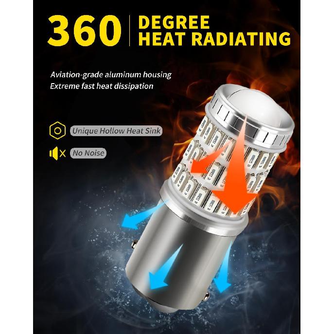 AUXLIGHT LED Strobe/Flash Brake Tail Light Bulbs 2057 1157 LED Bulb Red 320% Brighter 2357 7528 2057A 1157A BAY15D Led Bulbs for Tail Stop Brake