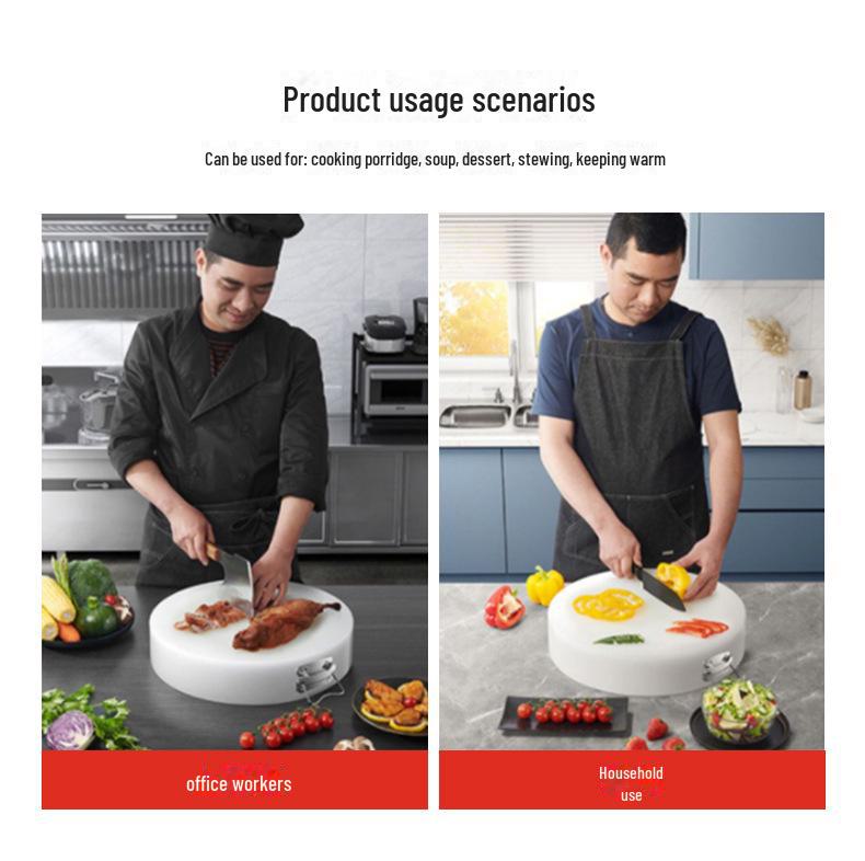 Multifunktionaler elektrischer Kochtopf für Brei & Suppe - Mini Keramik mit Timer & Terminfunktion