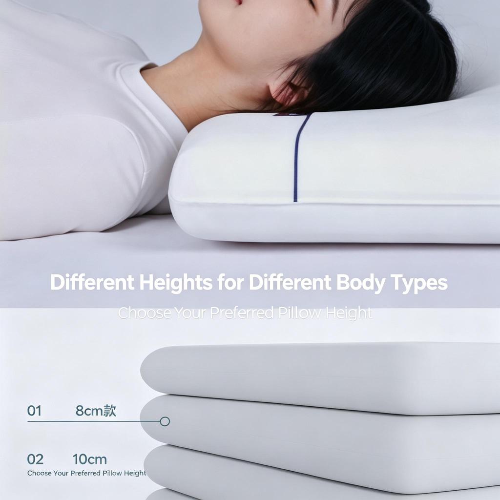 Deep‑Sleep Pro Hotel Memory Foam Pillow, Slow‑Rebound Zero‑Pressure Bed Sleeping Pillow