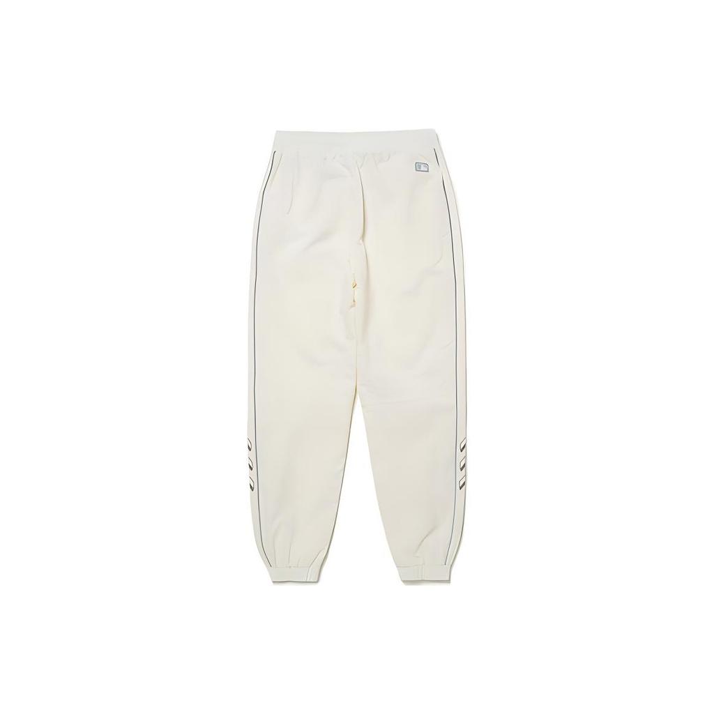 MLB Basic Logo Woven Loose Mid Waist Elastic Knit Sports Pants Unisex Pants Ivory 3AWPS1414-50IVS